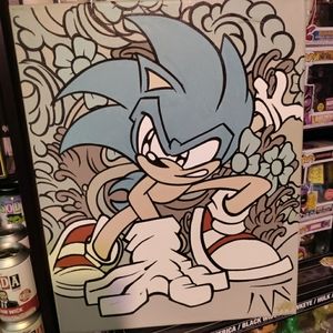 Sonic" artist/Anthony Trayer.                16x20 Original artwork